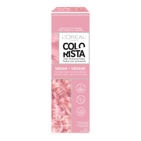 L'Oreal Paris Colorista Semi Permanent Hair Color for Bleached or Blonde Hair, Color Depositing Hair Mask Formula, Soft Pink